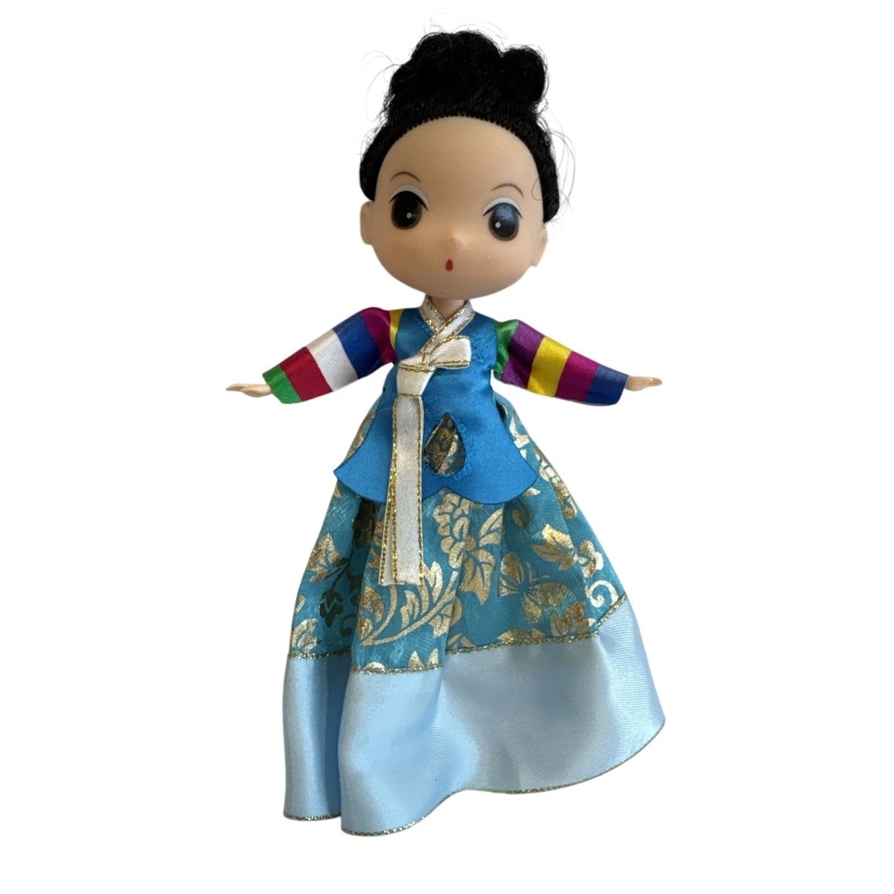 Korean Traditional Doll Hanbok Outfit Miniature Collectible